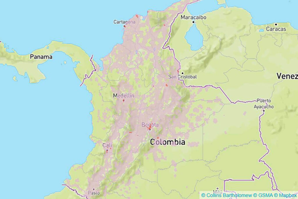 Avantel coverage map in Colombia