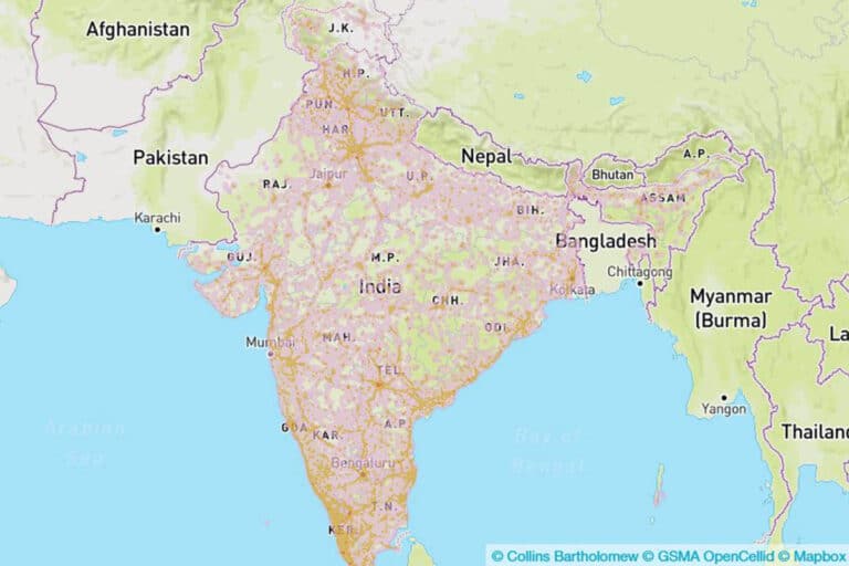 BSNL coverage map in India