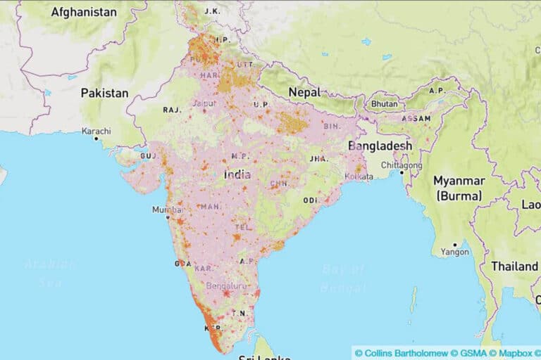 Idea Cellular operator coverage map in India