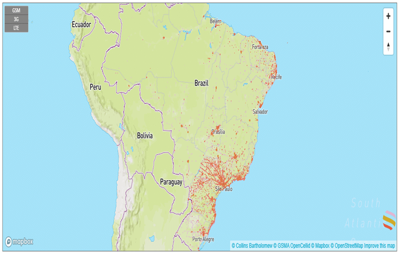 TIM coverage map in Brazil with an eSIM