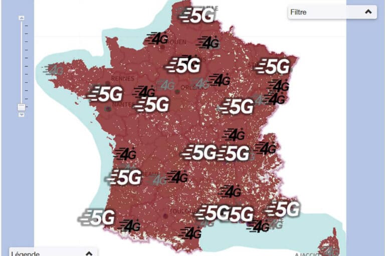 SFR coverage map in France