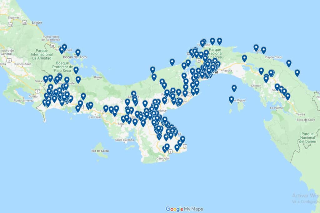 Tigo coverage map in Panama