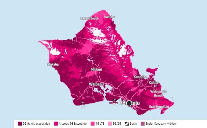 tmobile mobile coverage map in hawaii