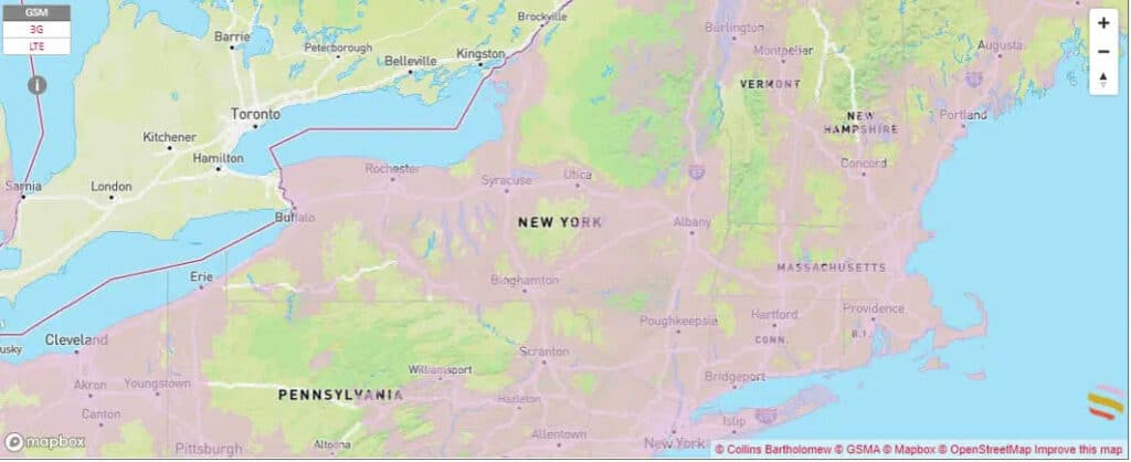 T-Mobile 4G coverage map