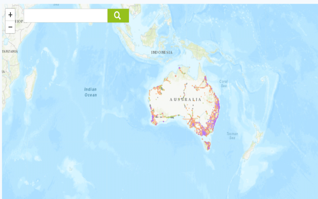 Telstra coverage map in Australia