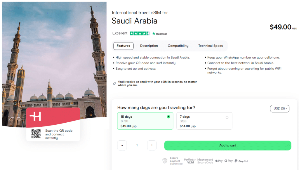 Saudi Arabia SIM card
