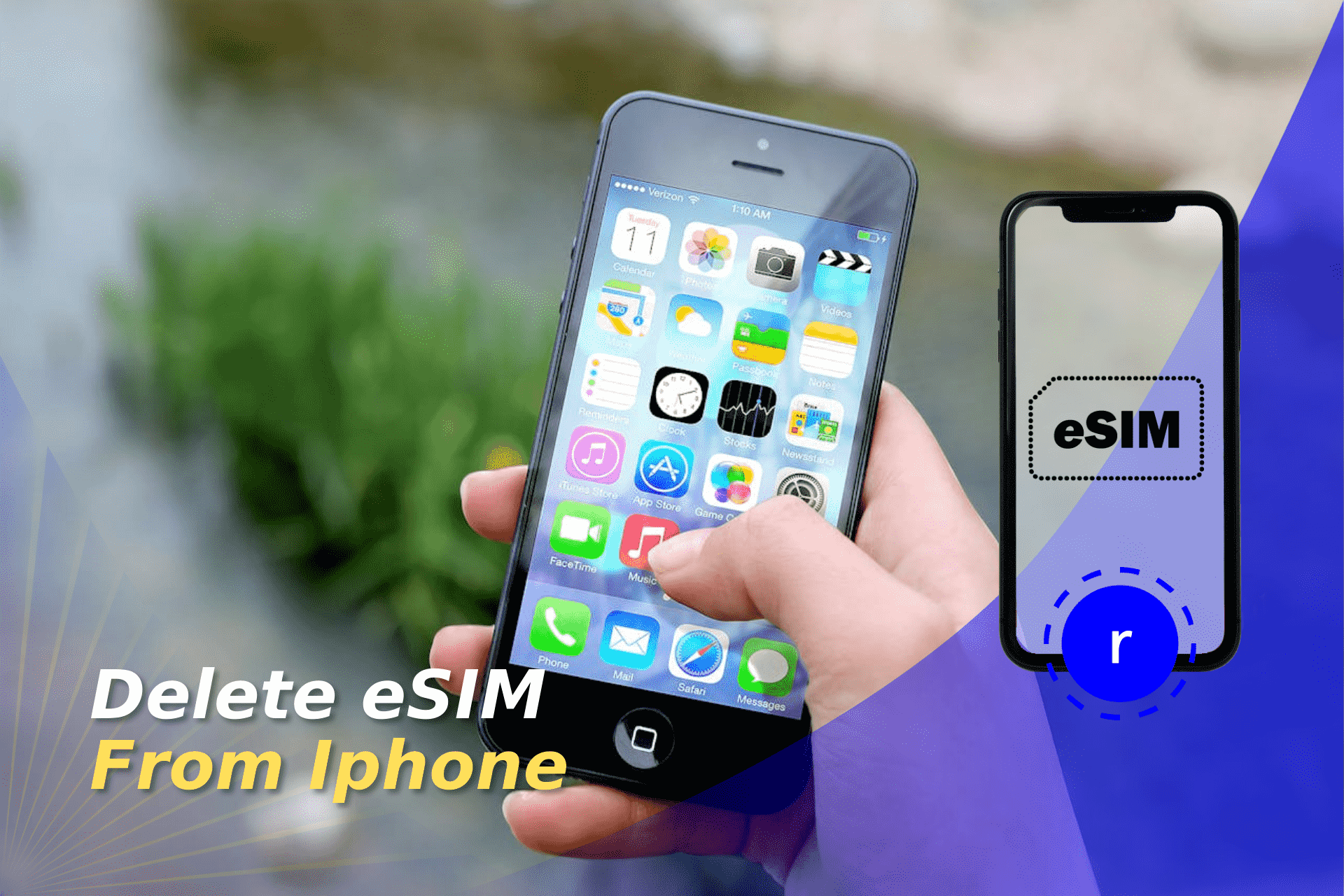 how to delete esim from iphone